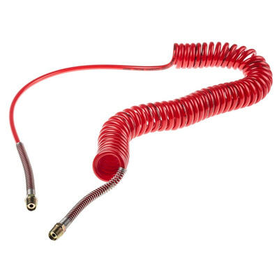 RS PRO 4m, Polyurethane Recoil Hose, with BSPT 1/4" Male connector
