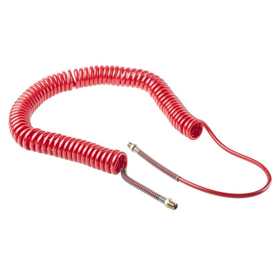 RS PRO 6m, Polyurethane Recoil Hose, with BSPT 1/4" Male connector