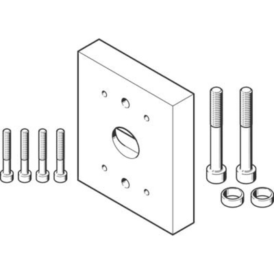 Festo Adapter DHAA-G-H2-25-B6-40, For Use With Pneumatic Cylinder & Actuator