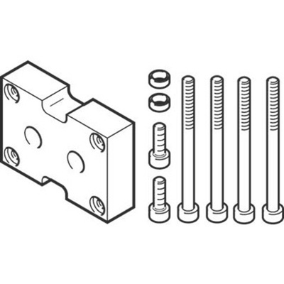 Festo Adapter DHAA-G-Q11-50-B12G-80, For Use With Pneumatic Cylinder & Actuator