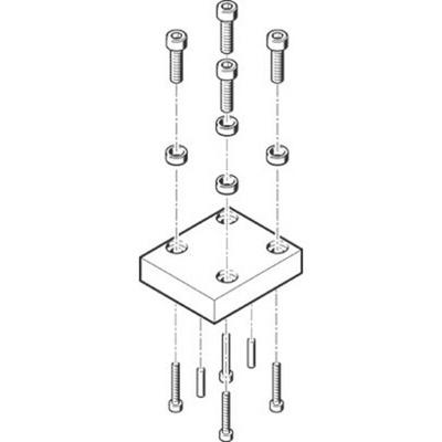 Festo Adapter HAPG-54, For Use With Pneumatic Cylinder & Actuator