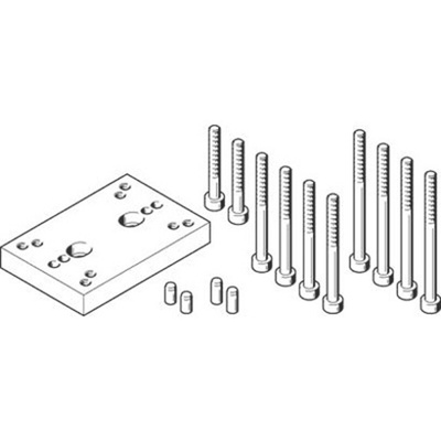 Festo Adapter HAPG-SD2-48, For Use With Pneumatic Grippers