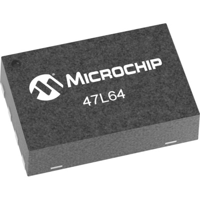 Microchip SRAM, 47L64-I/SN- 64kbit