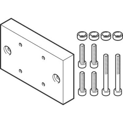 Festo Adapter DHAA-D-H4-12-Q11-8, For Use With Pneumatic Cylinder & Actuator