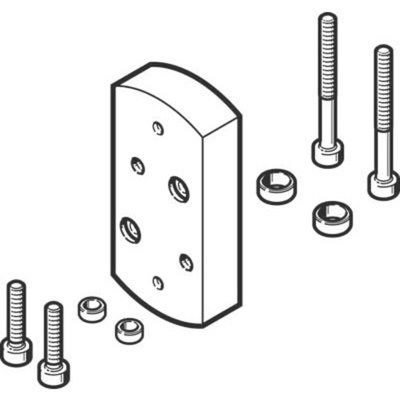 Festo Adapter DHAA-D-H5-10-Q11-8, For Use With Pneumatic Cylinder & Actuator