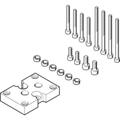 Festo Adapter DHAA-G-G6-16-B8-25, For Use With Pneumatic Cylinder & Actuator