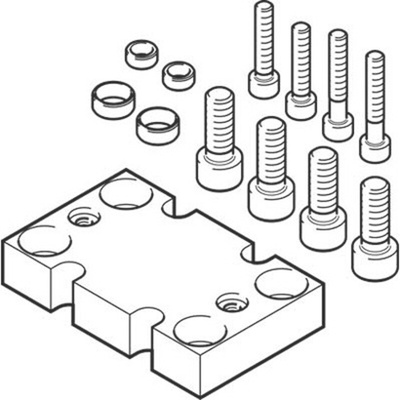 Festo Adapter DHAA-G-H2-25-B11-40, For Use With Pneumatic Cylinder & Actuator