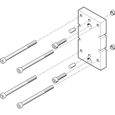 Festo Adapter HAPG-84, For Use With Pneumatic Cylinder & Actuator