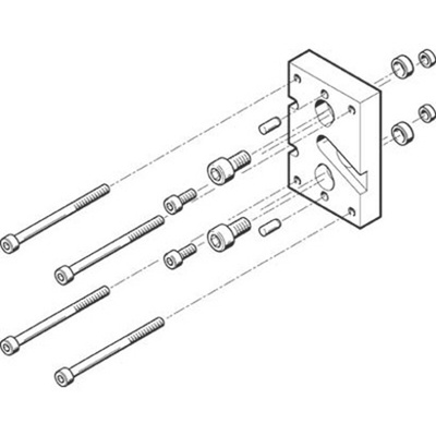 Festo Adapter HAPG-SD2-23, For Use With Pneumatic Cylinder & Actuator