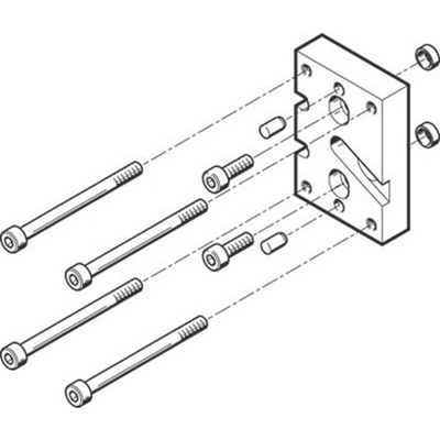 Festo Adapter HAPG-SD2-25, For Use With Pneumatic Grippers