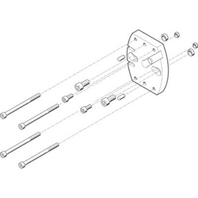 Festo Adapter HAPG-SD2-27, For Use With Pneumatic Cylinder & Actuator