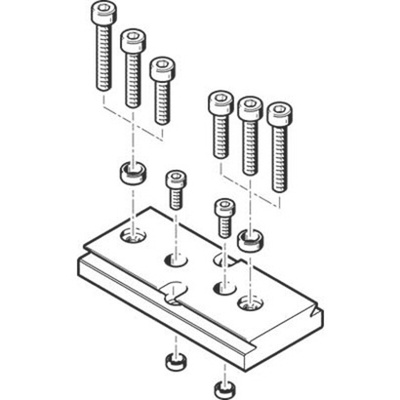 Festo Adapter HMSV-21, For Use With Pneumatic Cylinder & Actuator