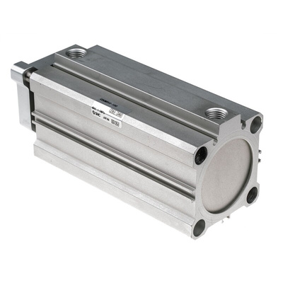 SMC Pneumatic Guided Cylinder - 50mm Bore, 100mm Stroke, CQM Series, Double Acting