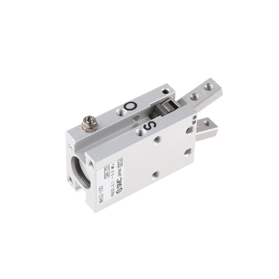 SMC 2 Finger Double Action Pneumatic Gripper, MHC2-10D, Angle Gripping Type