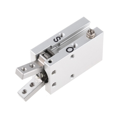 SMC 2 Finger Double Action Pneumatic Gripper, MHC2-10D, Angle Gripping Type