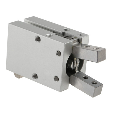 SMC 2 Finger Double Action Pneumatic Gripper, MHC2-16D, Angle Gripping Type