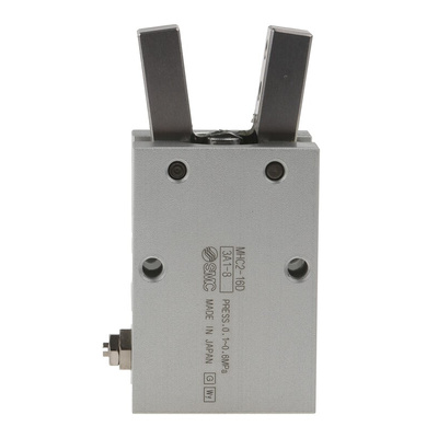 SMC 2 Finger Double Action Pneumatic Gripper, MHC2-16D, Angle Gripping Type