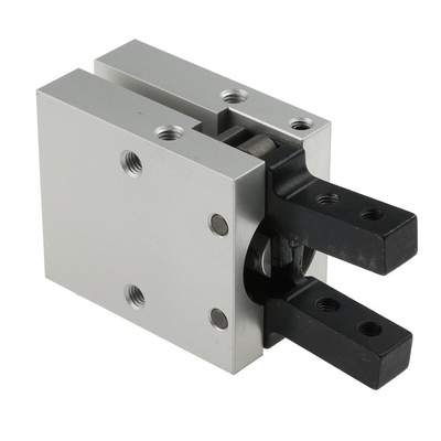 SMC 2 Finger Double Action Pneumatic Gripper, MHC2-25D, Angle Gripping Type