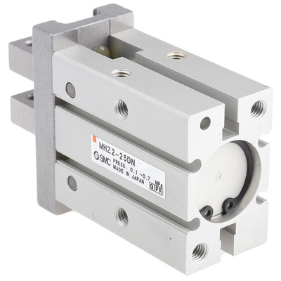 SMC 2 Finger Double Action Pneumatic Gripper, MHZ2-25DN, Parallel Gripping Type