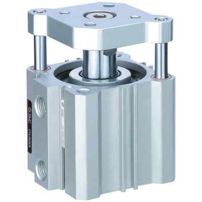 SMC Pneumatic Guided Cylinder - 25mm Bore, 25mm Stroke, CQM Series, Double Acting