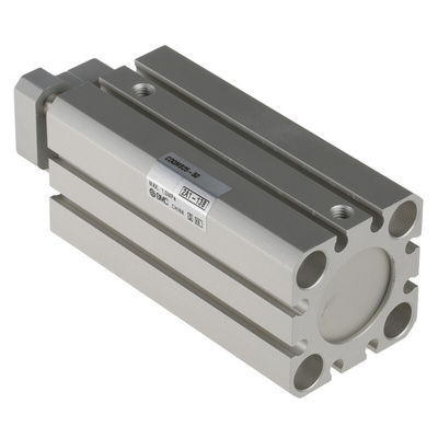 SMC Pneumatic Guided Cylinder - 25mm Bore, 50mm Stroke, CQM Series, Double Acting