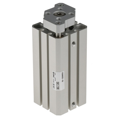 SMC Pneumatic Guided Cylinder - 25mm Bore, 50mm Stroke, CQM Series, Double Acting