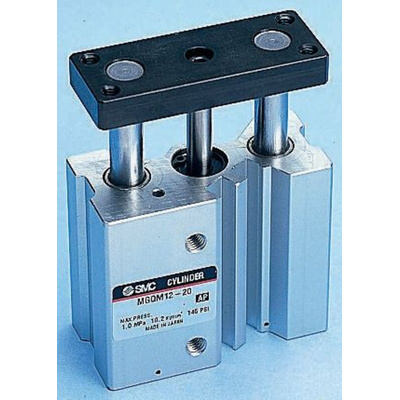 SMC Pneumatic Guided Cylinder - 25mm Bore, 50mm Stroke, MGQ Series, Double Acting