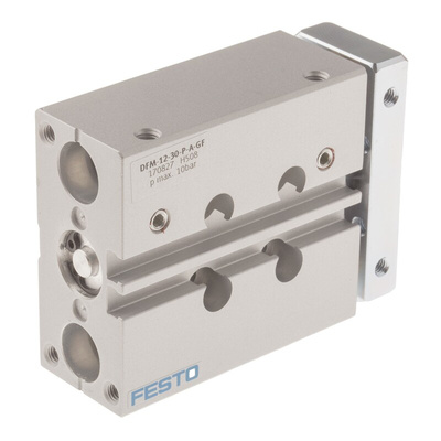 Festo Pneumatic Guided Cylinder - 170827, 12mm Bore, 30mm Stroke, DFM Series, Double Acting