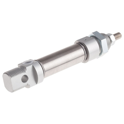 RS PRO Pneumatic Piston Rod Cylinder - 20mm Bore, 25mm Stroke, ISO 6432 Series, Single Acting