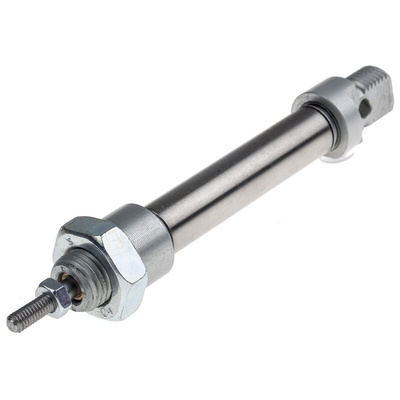 RS PRO Pneumatic Piston Rod Cylinder - 10mm Bore, 25mm Stroke, ISO 6432 Series, Single Acting