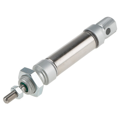 RS PRO Pneumatic Piston Rod Cylinder - 16mm Bore, 15mm Stroke, ISO 6432 Series, Double Acting