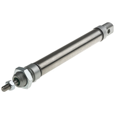 RS PRO Pneumatic Piston Rod Cylinder - 16mm Bore, 80mm Stroke, ISO 6432 Series, Double Acting
