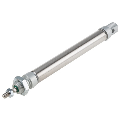 RS PRO Pneumatic Piston Rod Cylinder - 16mm Bore, 100mm Stroke, ISO 6432 Series, Double Acting