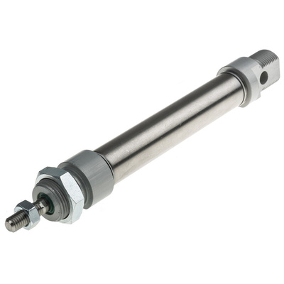 RS PRO Pneumatic Piston Rod Cylinder - 20mm Bore, 80mm Stroke, ISO 6432 Series, Double Acting