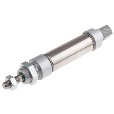 RS PRO Pneumatic Piston Rod Cylinder - 25mm Bore, 40mm Stroke, ISO 6432 Series, Double Acting