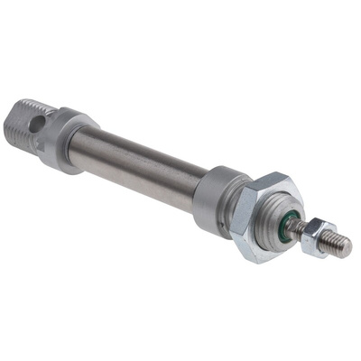 RS PRO Pneumatic Piston Rod Cylinder - 12mm Bore, 25mm Stroke, ISO 6432 Series, Double Acting