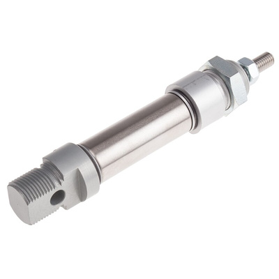 RS PRO Pneumatic Piston Rod Cylinder - 20mm Bore, 25mm Stroke, ISO 6432 Series, Double Acting