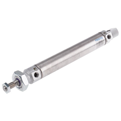 Festo Pneumatic Cylinder - 19249, 25mm Bore, 125mm Stroke, DSNU Series, Double Acting