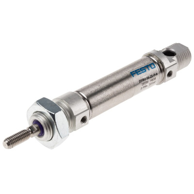 Festo Pneumatic Cylinder - 19199, 16mm Bore, 25mm Stroke, DSNU Series, Double Acting