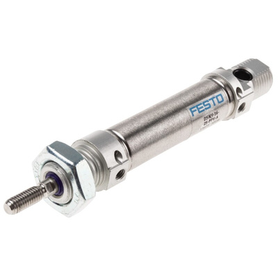 Festo Pneumatic Cylinder - 33973, 16mm Bore, 25mm Stroke, DSNU Series, Double Acting