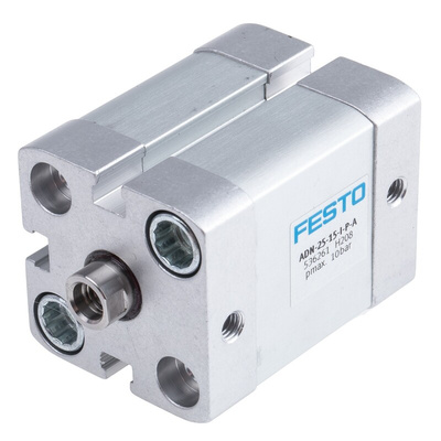Festo Pneumatic Cylinder - 536261, 25mm Bore, 15mm Stroke, ADN Series, Double Acting