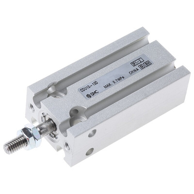SMC Pneumatic Piston Rod Cylinder - 10mm Bore, 10mm Stroke, CU Series, Double Acting