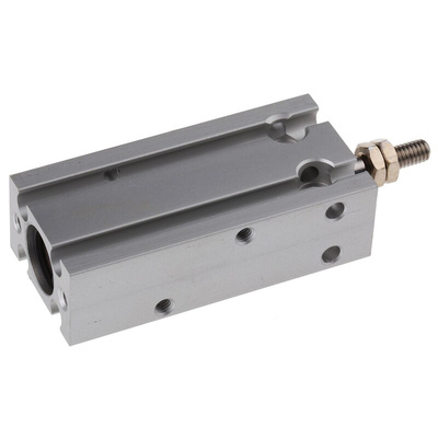 SMC Pneumatic Piston Rod Cylinder - 10mm Bore, 15mm Stroke, CU Series, Double Acting
