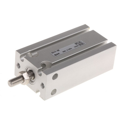 SMC Pneumatic Piston Rod Cylinder - 16mm Bore, 20mm Stroke, CU Series, Double Acting