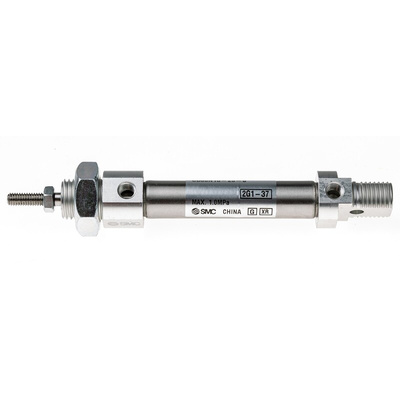 SMC Pneumatic Piston Rod Cylinder - 10mm Bore, 25mm Stroke, C85 Series, Double Acting