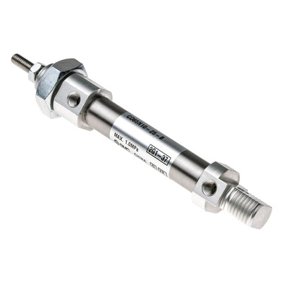 SMC Pneumatic Piston Rod Cylinder - 10mm Bore, 25mm Stroke, C85 Series, Double Acting