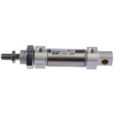 SMC Pneumatic Piston Rod Cylinder - 25mm Bore, 25mm Stroke, C85 Series, Double Acting