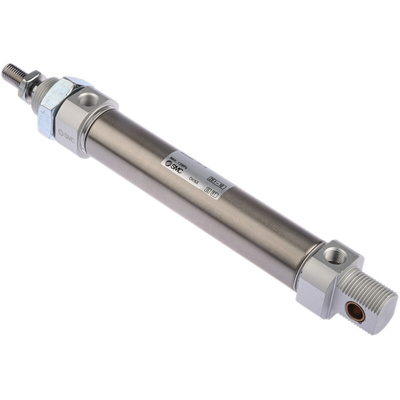 SMC Pneumatic Piston Rod Cylinder - 25mm Bore, 100mm Stroke, C85 Series, Double Acting