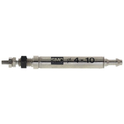 SMC Pneumatic Piston Rod Cylinder - 4mm Bore, 10mm Stroke, CJ1 Series, Single Acting