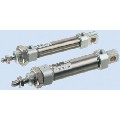 SMC Pneumatic Piston Rod Cylinder - 25mm Bore, 25mm Stroke, C85 Series, Single Acting